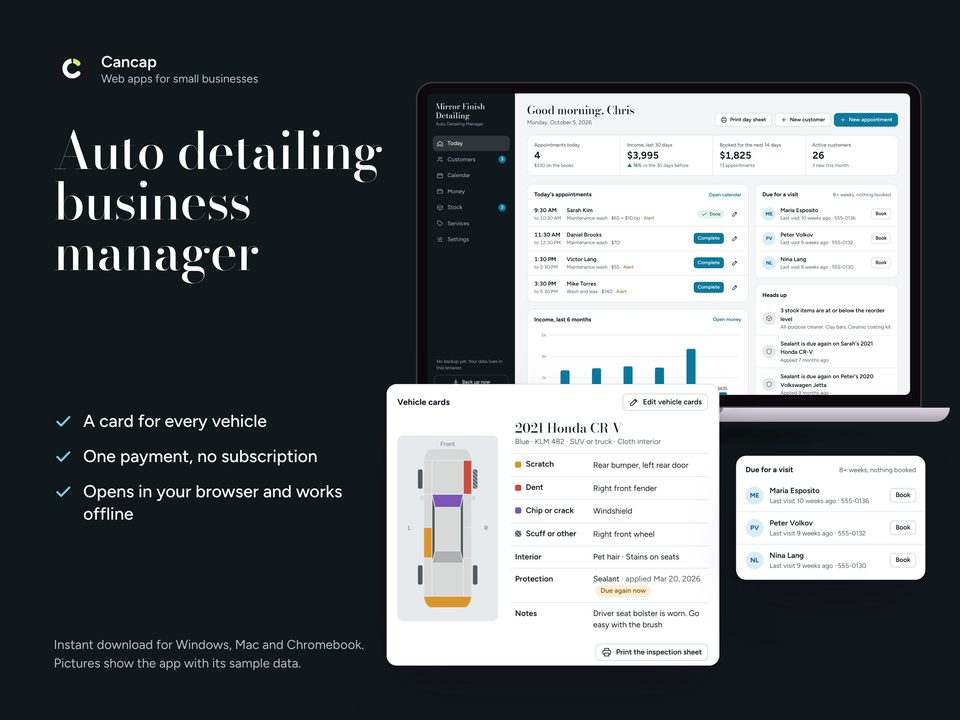 Auto Detailing Manager screenshot