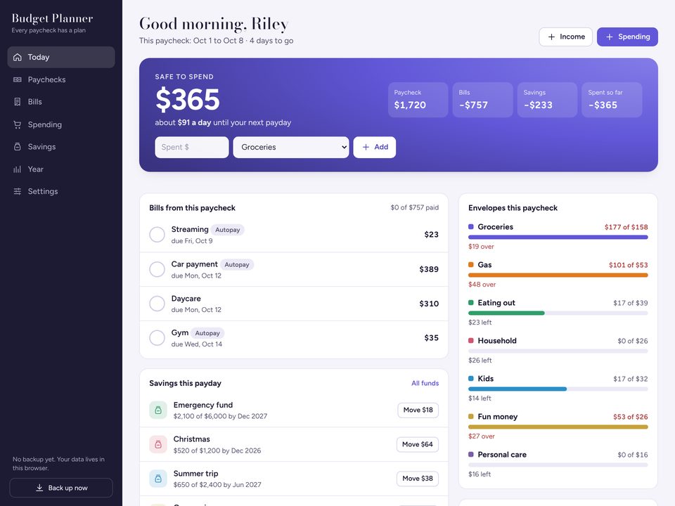 Budget Planner screenshot