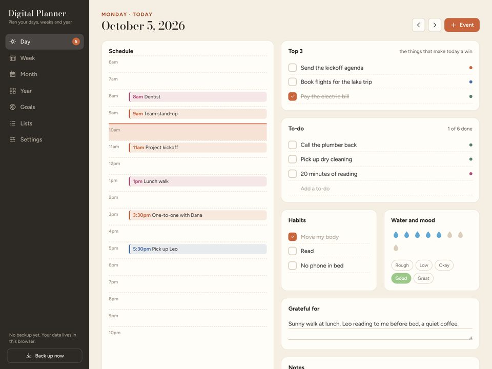 Digital Planner screenshot