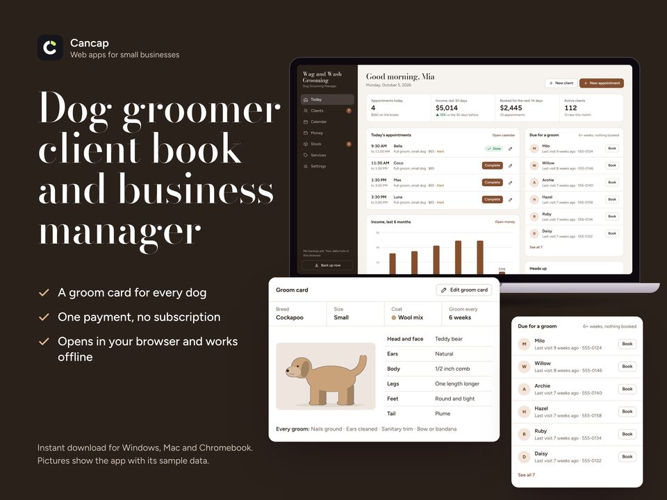 Dog Grooming Manager screenshot